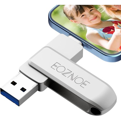 Cl USB 32 Go pour iPhone,Cle USB No APP pour enregistrer des Photos et des vidos Compatible avec iPhone/Android/Pad/Tablette/PC.[F427]