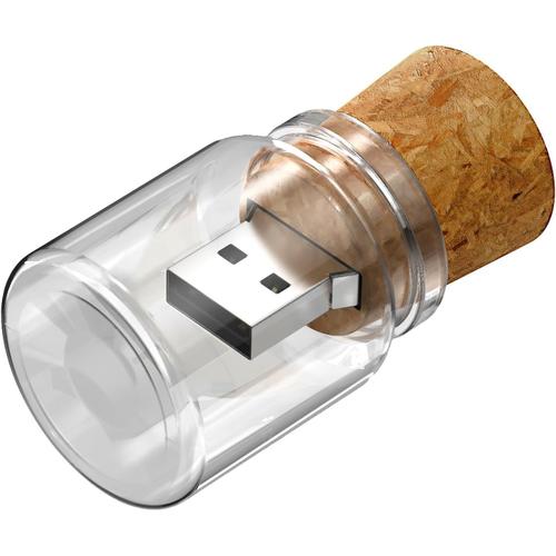 Cl USB 32Go Clef Mignon Bouteille Flash Drive USB 2.0 Stick en Verre Transparent Cle USB 32 Go Cool Cork Mmoire Stick Adorable Lecteurs de Saut Cles USB Cadeau pour Festival, Mp3