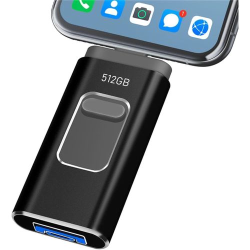 Cl USB 512 Go 3 en 1 Cle USB 512 Go Mtal Cls USB Portable Clef USB Mmoire Stick pour Smartphone Tablette Ordinateur Android Sauvegarde en Un clic