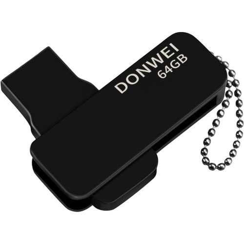 Cl USB 64 Go, Cle USB 2.0 Flash Drive, Clef USB Pendrives Portable Rotation Memory Stick, Stockage Externe pour Les Fichiers de Musique et de Photos. Lecteur USB Rapide avec Voiture TV Autoradio