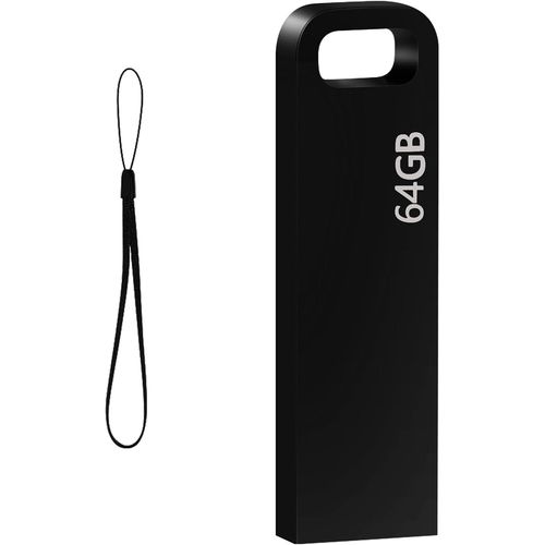 Cl USB 64 Go Cle USB Mtal Etanche Clef USB avec cls Cls USB 3.0 Mmoire Stick Pen Drive pour Ordinateur Portable/PC (Noir).[F277]