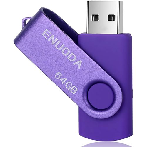 Cl USB 64 Go Clef USB 2.0 Flash Drive Mini Portable Grande Capacit Mmoire Stick avec Lumire LED pour Le Stockage et la Sauvegarde (Violet)