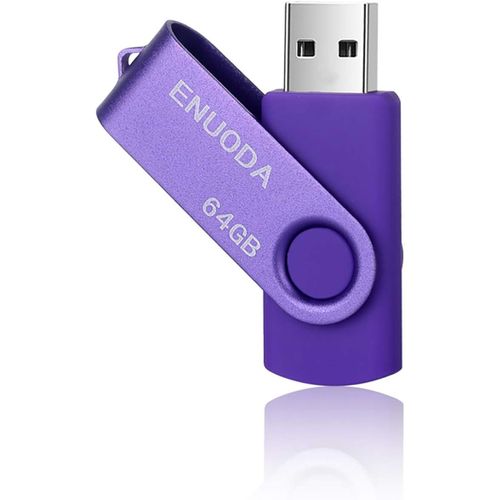 Cl USB 64 Go Clef USB 2.0 Flash Drive Mini Portable Grande Capacit Mmoire Stick avec Lumire LED pour Le Stockage et la Sauvegarde (Violet).[F50]
