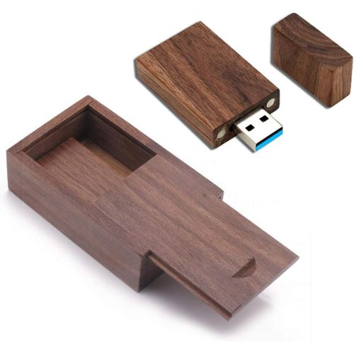 Cl USB 64 Go en Bois USB3.0,Cl USB 64GB Clef USB Gig Stick 64 Go USB 3.0 Ideal comme Cadeau d'anniversaire/Mariage/pour Client (avec Bote-Cadeau en Bois)