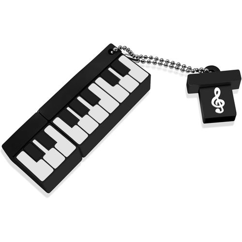 Cl USB 64 GO, Pen Drive USB 2.0 Portable Mmoire Stick Clef USB Key 64go Mignon Piano Flash Drive pour PC, Tablette, Tlvision, Voiture, etc (Noir Piano).[F976]