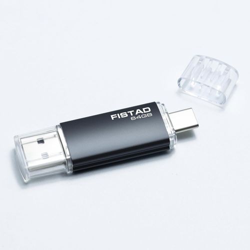 CL USB 64Go,2 en 1 OTG Flash Drive 64Go Pen Drive USB 2.0 Type C Memory Stick pour Smartphone,PC,Ordinateur Portable etc (Noire)