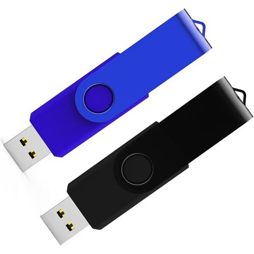 Cl USB 64Go Lot de 2, 64Go Cl USB 2.0 Clef USB avec Trousseau 64Go Impermable  lEau Jump Drive Mmoire Stick