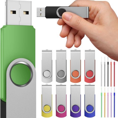 Cl USB 8 Go 10 Pack Value Memory Sticks - Bulk Multipack USB 3.0 Flash Drives 8 Go Portable Pen Drive Stockage de donnes pour Cadeau d'affaires par