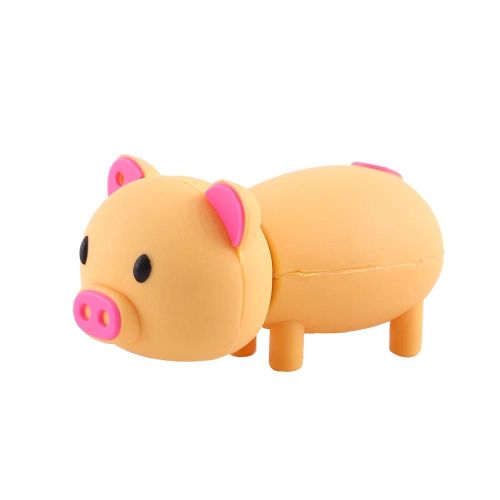 Cl USB 8GB en caoutchouc Piggy Pig Memory Stick USB 2.0 U Disque Multi Couleurs Orange