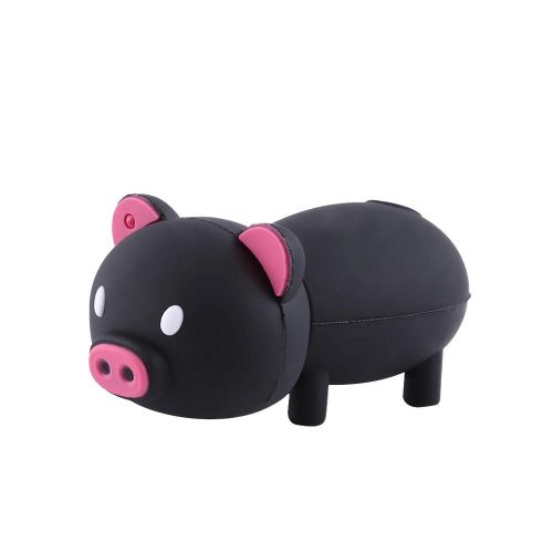Cl USB 8GB Rubber Piggy Pig Memory Stick USB 2.0 U Disque Multi Colors Noir