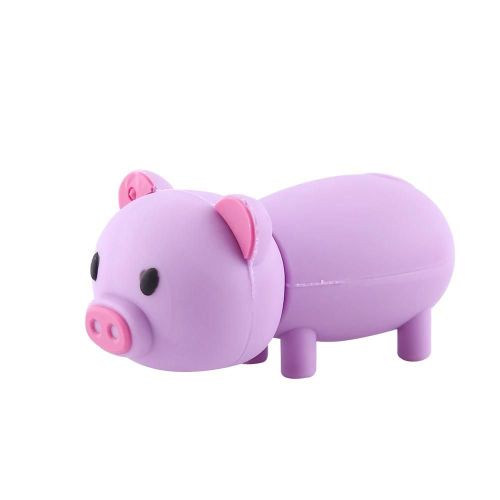Cl USB 8GB Rubber Piggy Pig Memory Stick USB 2.0 U Disque Multi Colors Violet