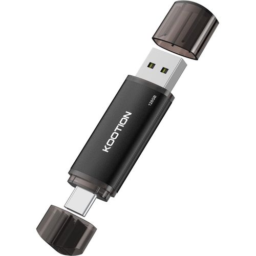 Cl Usb C 128 Go Cle Usb 2.0 Type C 128 Go 2 En 1 Clef Usb 128Gb Otg Mmoire Stick (Usb 2.0+Usb Type C, Noir)[X447]