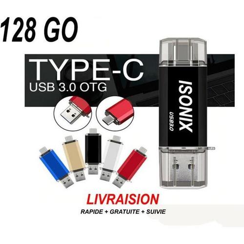 Cl USB C 128 Go Gb Type C OTG USB Flash Drive pour Android/PC NOIR