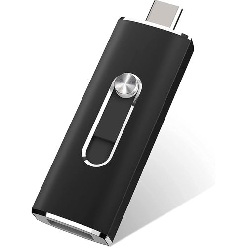 Cl USB C128 Go Mtal,2-en-1 Cl USB C et USB 3.2 OTG Flash Drive,Cle USB C 3.2 128Go,Stockage Externe pour iphone 15/ Android Smartphone
