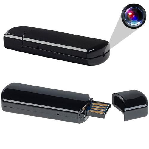 Cl USB Camra Espion Mini Camra Appareil Photo Vido HD Micro SD Noir + SD 8Go YONIS