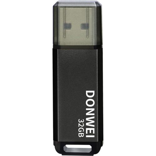 Cle USB,Cl USB 32 Go,Cls USB avec Lumire LED Rapide Pendrive,Mtal Clef USB Mini Portable Grande Capacit e Memory Stick pour Pc/Phone/Tablettes/TV/Stockage Externe (Noir)