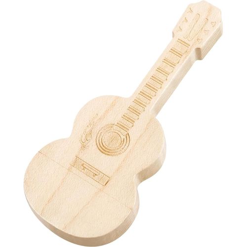 Cl USB, Cle USB 64 Go Guitare en Bois De Pin. Rapide Flash Drive Memory Stick Cls USB 3.0 Up to 100Mo/S. Un Cadeau Unique pour Vos Amis Lors D'Anniversaires Et De FTes Musicales.