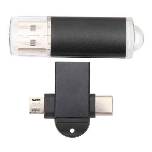 Cl USB Cl USB Portable Compacte avec USB vers Type C et Adaptateur Micro USB pour Windows 98 pour OS X 9 Noir 32 Go