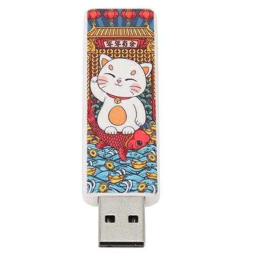Cl USB Cute Cat Pattern Hot Swap Plug and Play USB2.0 Standard Rsistance aux chocs Portable Memory Thumb StickCat Pattern 128GB