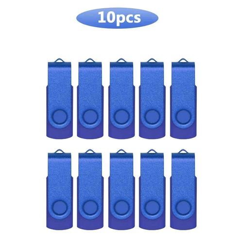 Cl USB de 1 Go,2 Go,4 Go,8 Go,16 Go,32 Go,64 Go- blue 10pcs-256M