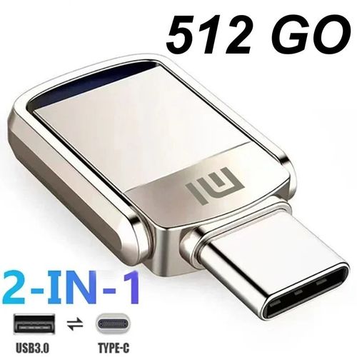 Cl USB Double Interface 512GO Sauvegarde et Partage Ultra Rapide