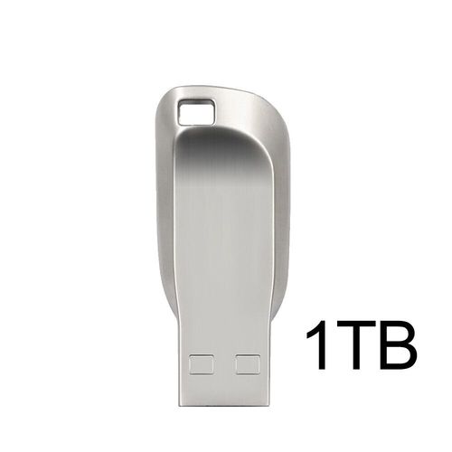 Cl USB en mtal haute vitesse,cl USB noire,cl USB,disque SSD portable,3.0 Go,2 To,1 To,512 Go - Type silver 1TB #A