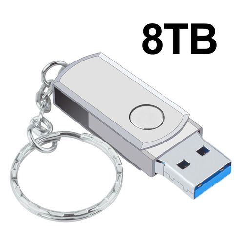 Cl USB haute vitesse en mtal,cl USB 2023,cl USB portable,mmoire SSD,2 To,16 To,4 To,8 To,3.0 - Type silver 8TB #A