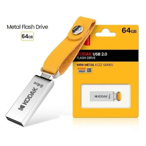 Kodak Cl USB 64 Go - USB 2.0 Mtal Mini Format avec Porte-Cl