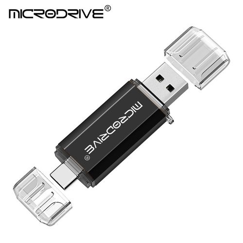 Cl USB OTG Android 2 en 1 pour tlphone,4 Go,8 Go,16 Go,Type-C Micro,256 Go,128 Go,64 Go,32 Go - Type Black-16 GO