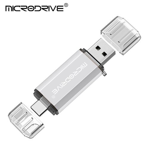 Cl USB OTG Android 2 en 1 pour tlphone,4 Go,8 Go,16 Go,Type-C Micro,256 Go,128 Go,64 Go,32 Go - Type WHITE-128 Go