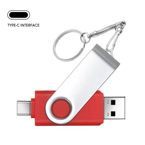 Cl usb OTG en mtal 2 en 1,support  mmoire de 4GB 8GB 16GB 32GB 64GB,Micro lecteur flash de Type C - Type Red Type-C-16 GO