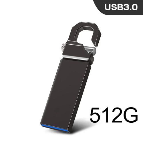 Cl USB portable en mtal haute vitesse,cl USB,disque flash,cl USB,3.0 Go,2 To,1 To,SSD,512 Go - Type dark grey 512GB