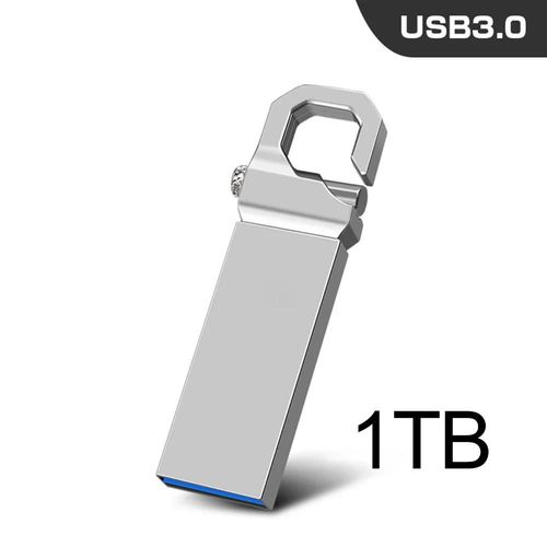 Cl USB portable en mtal haute vitesse,cl USB,disque flash,cl USB,3.0 Go,2 To,1 To,SSD,512 Go - Type silver 1TB