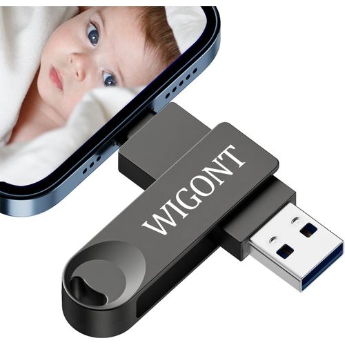 Cl USB pour iPhone 64 Go pour Enregistrer Plus de Photos et Vidos,Cle Photo iphone en mtal pivotant  360. iPhone Clef USB Compatible avec i0S/PC/Appareils Android.