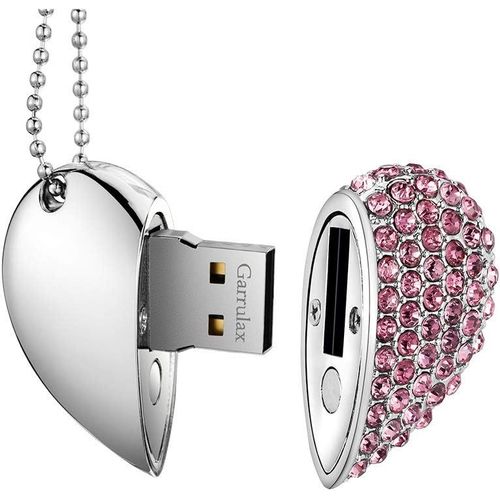 Cle USB,Premium impermable cl USB2.0,8Go / 16 Go / 32Go / 64Go Cles USB Type de Coeur Diamant Stockage de donnes Haute Vitesse Memory Stick Pendrive.[P10]
