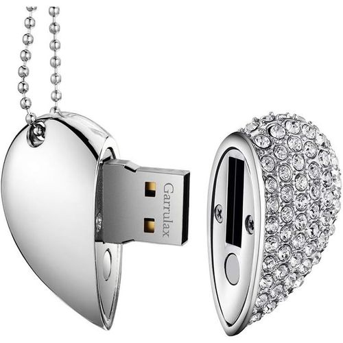Cle USB,Premium impermable cl USB2.0,8Go / 16 Go / 32Go / 64Go Cles USB Type de Coeur Diamant Stockage de donnes Haute Vitesse Memory Stick Pendrive.[P3]
