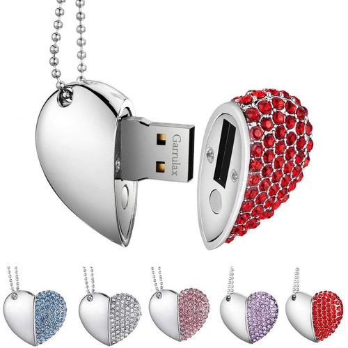 Cle USB,Premium impermable cl USB2.0,8Go / 16 Go / 32Go Cles USB Type de Coeur Diamant Stockage de donnes Haute Vitesse Memory Stick Pendrive.[O59]