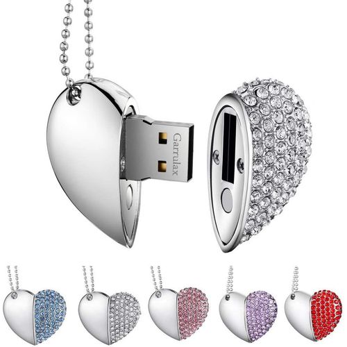 Cle USB,Premium impermable cl USB2.0,8Go / 16 Go / 32Go Cles USB Type de Coeur Diamant Stockage de donnes Haute Vitesse Memory Stick Pendrive.[P5]