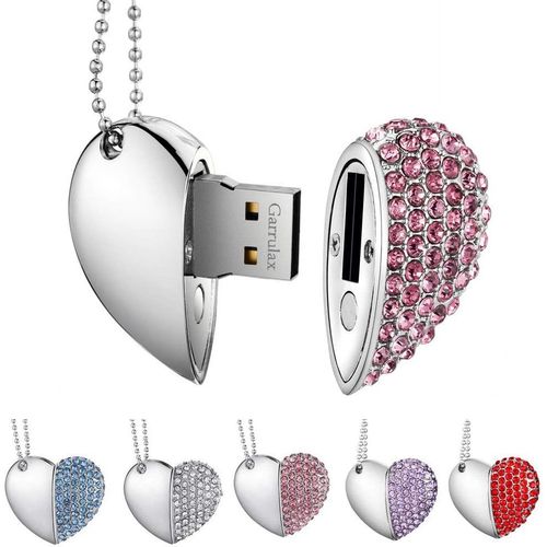 Cle USB,Premium impermable cl USB2.0,8Go / 16 Go / 32Go Cles USB Type de Coeur Diamant Stockage de donnes Haute Vitesse Memory Stick Pendrive.[P9]