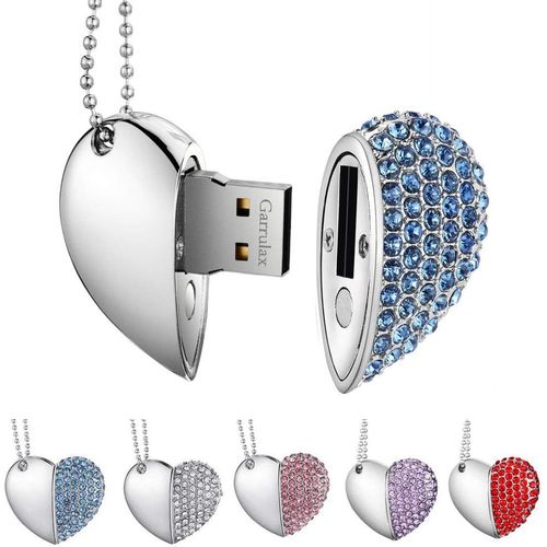 Cle USB,Premium impermable cl USB2.0,8Go / 16 Go / 32Go Cles USB Type de Coeur Diamant Stockage de donnes Haute Vitesse Memory Stick Pendrive.[T53]