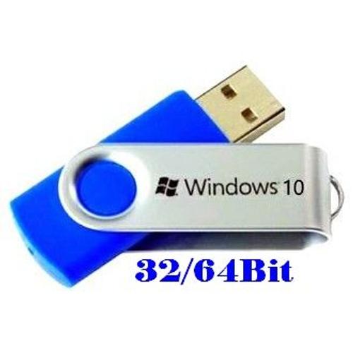 Cl Usb Windows 10 Installation + Rparation + Mise  Jour En 32/64 Bits Home Et Pro