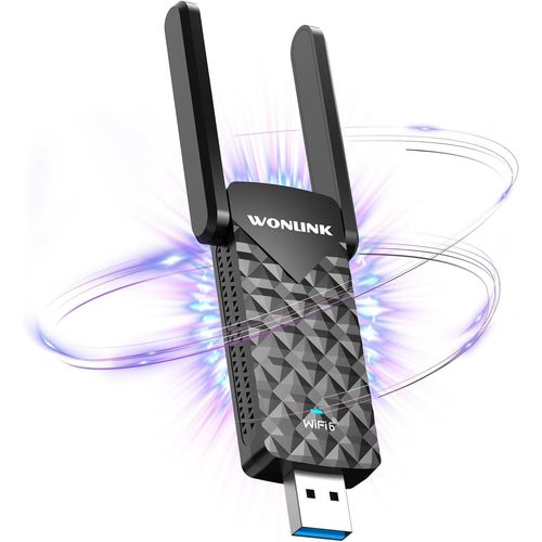 Cl Wifi 6 Usb Ax1800 Mbps Bi-Bande Cl Wifi Pour Pc 2.4G / 5Ghz Adaptateur Usb Wifi Support Mu-Mimo,Ofdma,Wpa3,Usb3.0 Dongle Wifi 6 Compatible Avec Windows 11/10