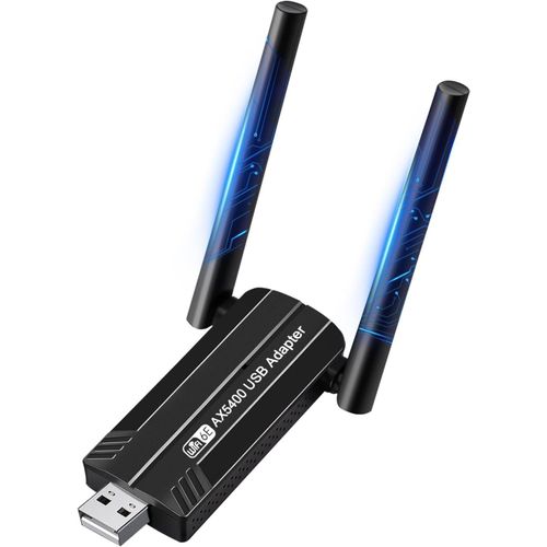 Cl Wifi 6E Puissante Ax5400Mbps Adaptateur,Usb 3.0 Tri-Bande Dongle Wifi 2.4G / 5G / 6Ghz,Compatible Avec Windows 11/10,Plug And Play