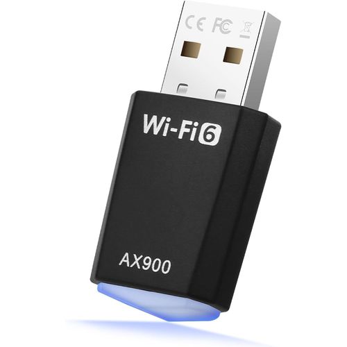 Cle WiFi USB WiFi 6 USB Cl WiFi pour PC Clef WiFi USB Cl USB WiFi 5Ghz/2.4Ghz Cle WiFi 6 Dongle WiFi Cle USB WiFi pour PC Adaptateurs USB WiFi Carte WiFi USB AX900Mbs pour Win7/8/8.1/10/11.[V28]