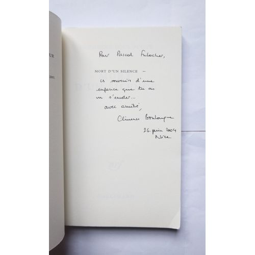 Clmence Boulouque Mort D'un Silence Avec Un Envoi Autographe Sign 2004 Nrf Gallimard