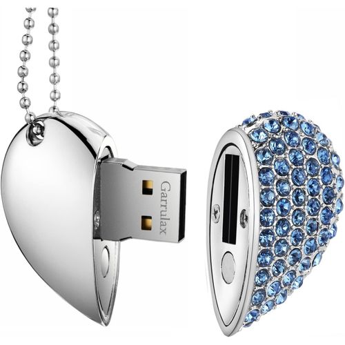 Cls USB 3.0,32 Go Heart Diamond High Speed USB 3.0 Stockage de donnes Flash Drive Memory Pen Stick Flash Disk (Bleu)