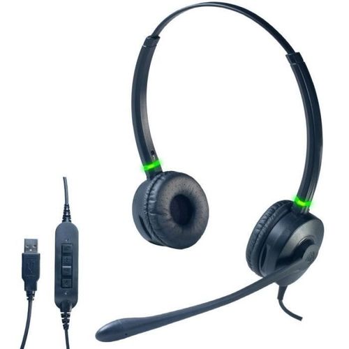 Cleyver - Casque Filaire, HC95, Busylight Intgre, Version Duo, Micro Antibruit, Optimis Tous Logiciels