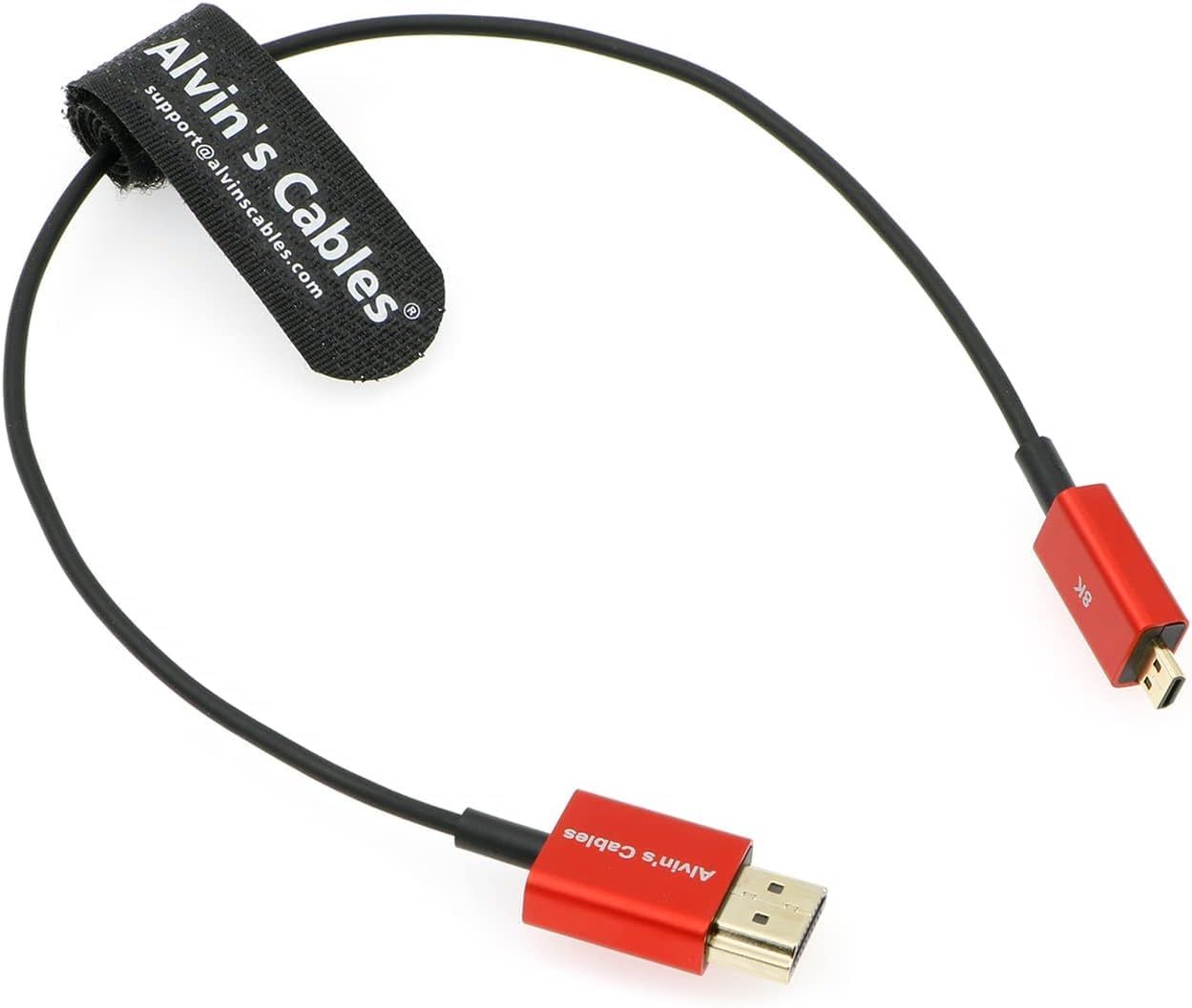 CLICKSELL-8K 2.1 Micro-Hdmi Vers Hdmi Cble Ultra-Mince 48Gbps Haute Vitesse Pour Atomos-Ninja-V 4K-60P Enregistrement Pour Canon-R5C|R5|R6 Pour Sony A7R A7 Iv Appareils
