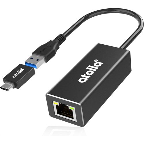 CLICKSELL-Adaptateur Usb Ethernet, Usb C Ethernet Cble Rj45 1000Mbps En Aluminium, Compatible Pour Macbook, Windows, Mac Pro, Ordinateur Portable, Pc Et Autres