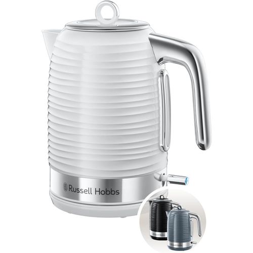 CLICKSELL-Bouilloire Electrique [Design & Performance] Inspire Blanc (1,7L, 2400W, Ebullition Rapide, Ecoulement Parfait, Niveau D'Eau Visible, Filtre Anticalcaire & Couvercle Amovibles) 24360-70